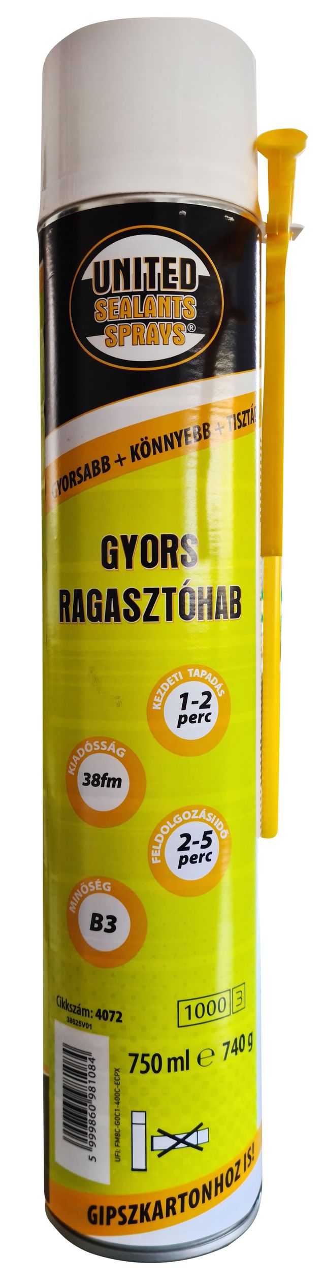 United Sealants Gyors Ragasztóhab B3 Kézi 750ML