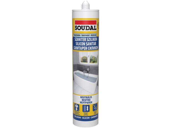 Soudal Szaniter/Neutrális Szilikon Transzparens 280ML