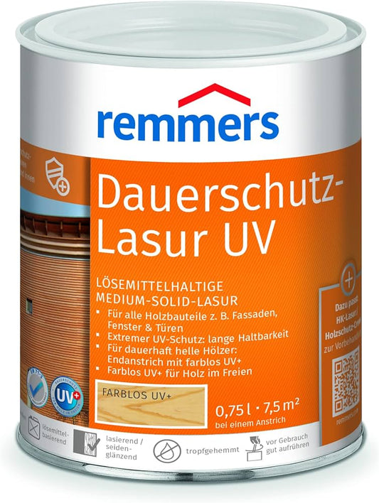 Remmers Dauerschutz Uv Oldószeres Vastaglazúr Erdei Fenyo 0,75 L