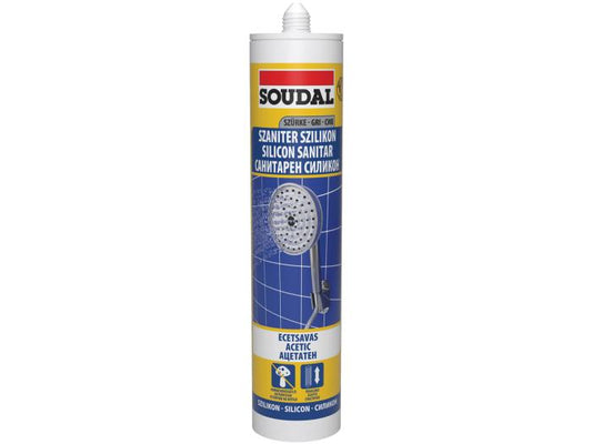 Soudal Szaniter Szilikon Szürke 280Ml
