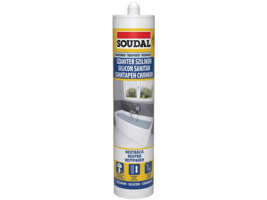 Soudal Szaniter/Neutrális Szilikon Transzparens 280ML